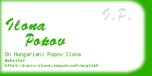 ilona popov business card